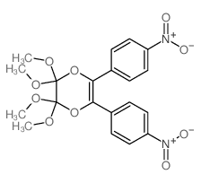 1,4-Dioxin,2,3-dihydro-2,2,3,3-tetramethoxy-5,6-bis(4-nitrophenyl)- Structure