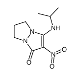 3-(isopropylamino)-2-nitro-6,7-dihydro-1H,5H-pyrazolo[1,2-a]pyrazol-1-one结构式