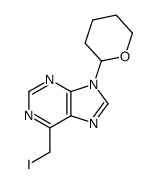 6-(iodomethyl)-9-(tetrahydropyran-2-yl)purine结构式