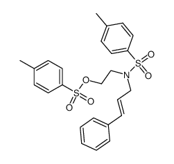 2-((N-cinnamyl-4-methylphenyl)sulfonamido)ethyl 4-methylbenzenesulfonate结构式