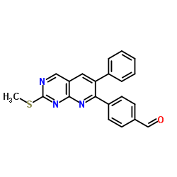 4-[2-(Methylsulfanyl)-6-phenylpyrido[2,3-d]pyrimidin-7-yl]benzaldehyde Structure