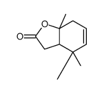 (3aR,7aR)-4,4,7a-trimethyl-3a,7-dihydro-3H-1-benzofuran-2-one结构式