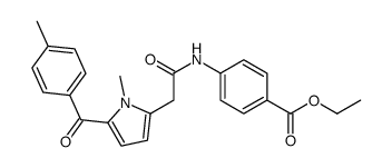 ethyl 4-[[2-[1-methyl-5-(4-methylbenzoyl)pyrrol-2-yl]acetyl]amino]benz oate结构式