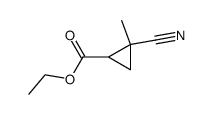 ethyl 2-cyano-2-methylcyclopropane-1-carboxylate结构式