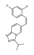 6-[(Z)-2-(2,4-difluorophenyl)vinyl]-3-isopropyl[1,2,4]triazolo[4,3-a]pyridine结构式