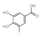 3-氯-4,5-二羟基苯甲酸结构式