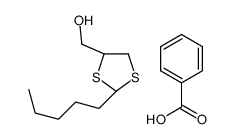 benzoic acid,[(2R,4S)-2-pentyl-1,3-dithiolan-4-yl]methanol Structure