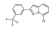 7-Chloro-2-(3-(trifluoromethyl)phenyl)pyrazolo[1,5-a]pyridine Structure