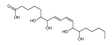 6,7,12,13-tetrahydroxyoctadeca-8,10-dienoic acid结构式