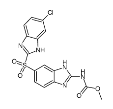 methyl 5(6)-<5(6)-chloro-2-benzimidazolylsulphono>-benzimidazole-2-carbamate结构式