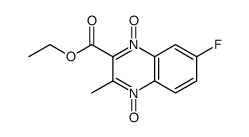 ethyl 7-fluoro-3-methyl-4-oxido-1-oxoquinoxalin-1-ium-2-carboxylate Structure