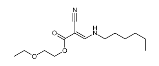 2-ethoxyethyl 2-cyano-3-(hexylamino)prop-2-enoate结构式