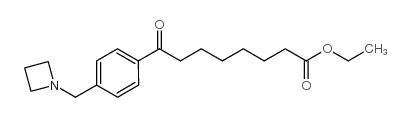 ETHYL 8-[4-(AZETIDINOMETHYL)PHENYL]-8-OXOOCTANOATE结构式