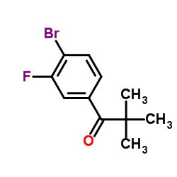 4-溴-2,2-二甲基-3-氟苯丙酮结构式