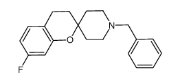 1'-benzyl-7-fluoro-3,4-dihydrospiro[chromene-2,4'-piperidine]结构式