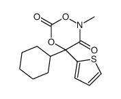 4-cyclohexyl-2-methyl-4-thiophen-2-yl-1,5,2-dioxazinane-3,6-dione结构式