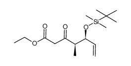 ethyl (4R,5S)-5-(tert-butyldimethylsiloxy)-4-methyl-3-oxohept-6-enoate Structure