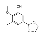 5-(1,3-dioxolan-2-yl)-2-methoxy-3-methylphenol结构式