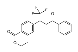 ethyl 4-(1,1,1-trifluoro-4-oxo-4-phenylbutan-2-yl)benzoate结构式