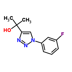 2-[1-(3-Fluorophenyl)-1H-1,2,3-triazol-4-yl]-2-propanol结构式