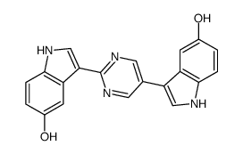 3-[2-(5-hydroxy-1H-indol-3-yl)pyrimidin-5-yl]-1H-indol-5-ol Structure