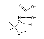 (2R)-[(4S)-2,2-dimethyl-1,3-dioxolan-4-yl](hydroxy)ethanoic acid结构式