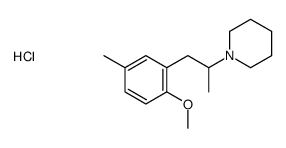 1-[1-(2-methoxy-5-methylphenyl)propan-2-yl]piperidine,hydrochloride Structure