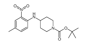 1-Piperidinecarboxylic acid, 4-[(4-methyl-2-nitrophenyl)amino]-, 1,1-dimethylethyl ester结构式