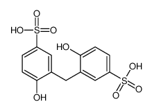 4-hydroxy-3-[(2-hydroxy-5-sulfophenyl)methyl]benzenesulfonic acid Structure