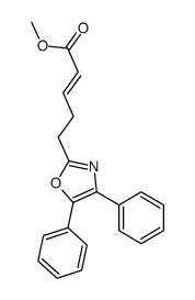 methyl 5-(4,5-diphenyl-1,3-oxazol-2-yl)pent-2-enoate结构式