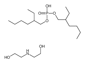 bis(2-ethylhexyl) hydrogen phosphate, compound with 2,2'-iminodiethanol (1:1) Structure