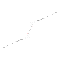 butane-1,4-diylbis[[4,5-dihydro-4-(hydroxymethyl)oxazole-2,4-diyl]methylene] distearate structure