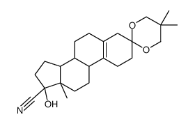 3,3-[(2,2-dimethylpropane-1,3-diyl)bis(oxy)]-17alpha-hydroxyestr-5(10)-ene-17-carbonitrile结构式