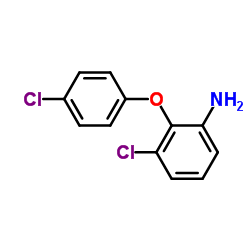 3-Chloro-2-(4-chlorophenoxy)aniline结构式