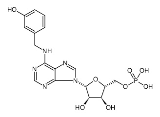 5'-Adenylic acid, N-[(3-hydroxyphenyl)methyl]-结构式