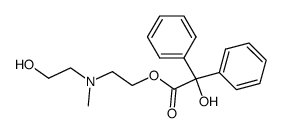 Benzilsaeure-(2-(N-methyl-N-(2-hydroxyaethyl)-amino)-aethylester)结构式