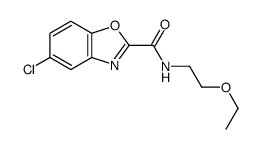 5-chloro-N-(2-ethoxyethyl)-1,3-benzoxazole-2-carboxamide结构式