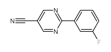 2-(3-fluorophenyl)pyrimidine-5-carbonitrile Structure