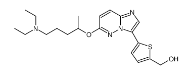 {5-[6-(4-diethylamino-1-methyl-butoxy)-imidazo[1,2-b]pyridazin-3-yl]-thiophen-2-yl}-methanol结构式