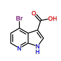 4-bromo-1H-pyrrolo[2,3-b]pyridine-3-carboxylic acid structure