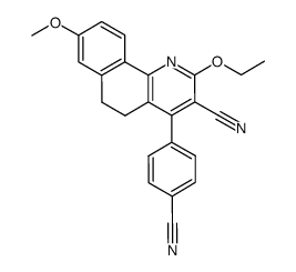 4-(4-cyanophenyl)-2-ethoxy-8-methoxy-5,6-dihydrobenzo[h]quinoline-3-carbonitrile Structure