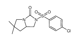 2-(4-chlorophenylsulfonyl)-6,6-dimethyltetrahydro-1H-pyrrolo[1,2-c]imidazol-3(2H)-one Structure