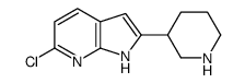 6-Chloro-2-(3-piperidinyl)-1H-pyrrolo[2,3-b]pyridine Structure