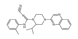 N'-cyano-2-isopropyl-N-(2-methylphenyl)-4-(quinoxalin-2-yl)piperazine-1-carboximidamide Structure