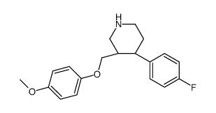 (3S,4R)-4-(4-fluorophenyl)-3-[(4-methoxyphenoxy)methyl]piperidine结构式
