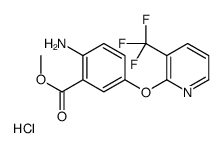 Methyl 2-amino-5-{[3-(trifluoromethyl)-2-pyridinyl]oxy}benzoate h ydrochloride (1:1) Structure