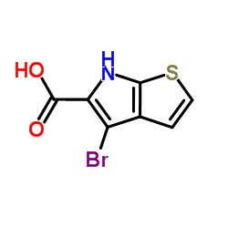 4-Bromo-6H-thieno[2,3-b]pyrrole-5-carboxylic acid结构式