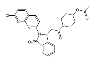 [1-[2-[2-(7-chloro-1,8-naphthyridin-2-yl)-3-oxo-1H-isoindol-1-yl]acetyl]piperidin-4-yl] acetate Structure