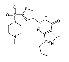 1-methyl-5-[5-(4-methylpiperazin-1-yl)sulfonylthiophen-3-yl]-3-propyl-4H-pyrazolo[4,3-d]pyrimidin-7-one Structure