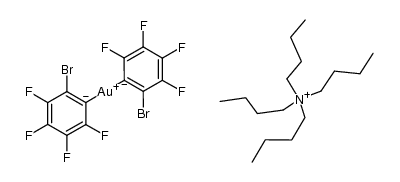 NBu4[Au(2-bromotetrafluorophenyl)2] Structure